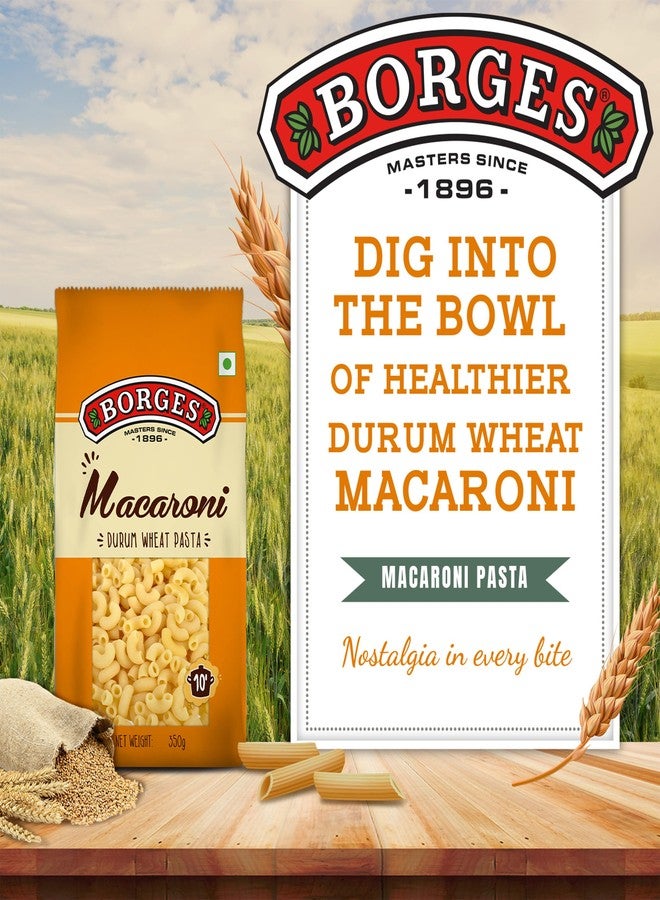 Borges Macaroni Pasta - 350 g | 100% Durum Wheat | High in Protein | Natural Ingredients | Maida Free - Image 4