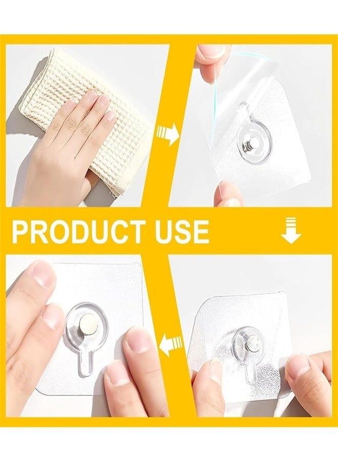 ACECOAT 18pcs Self-Adhesive Picture Hangers, Transparent Waterproof Wall Hooks for Heavy Duty, No Nails Needed - Ideal for Home, Kitchen, Bathroom, Office - Image 3