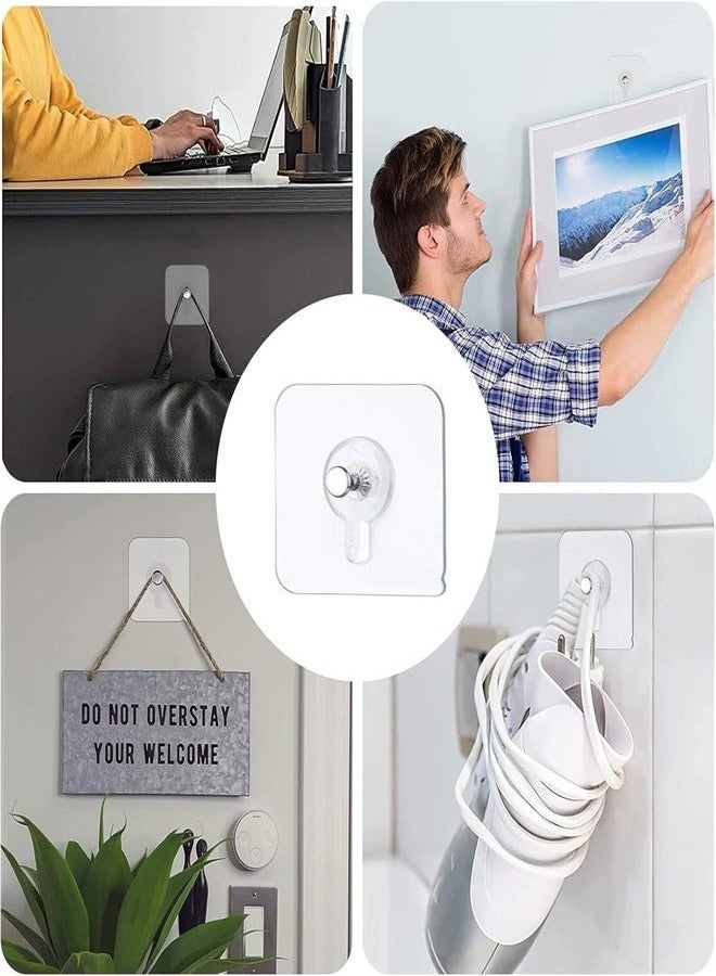 ACECOAT 18pcs Self-Adhesive Picture Hangers, Transparent Waterproof Wall Hooks for Heavy Duty, No Nails Needed - Ideal for Home, Kitchen, Bathroom, Office - Image 5