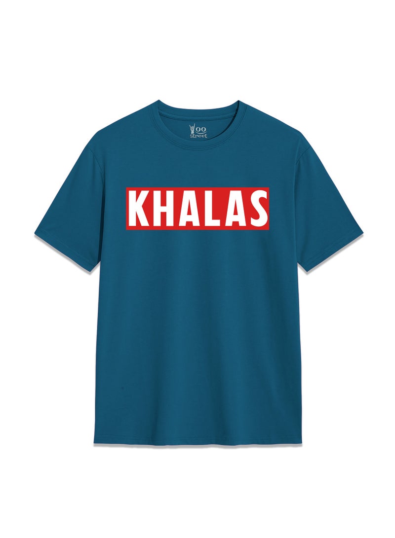 Yoo Street Khalas T Shirt Simple Bold Comfortable For Everyday Wear - Image 1