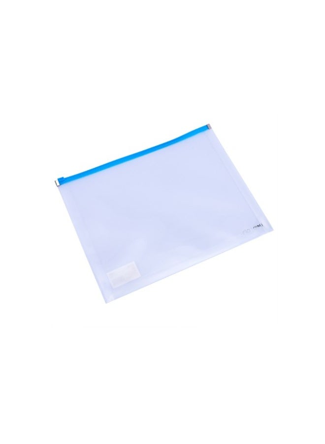 Deli A4 Zip File Bag ,Transparent Plastic Document Pouch with Slider Closure - Image 1