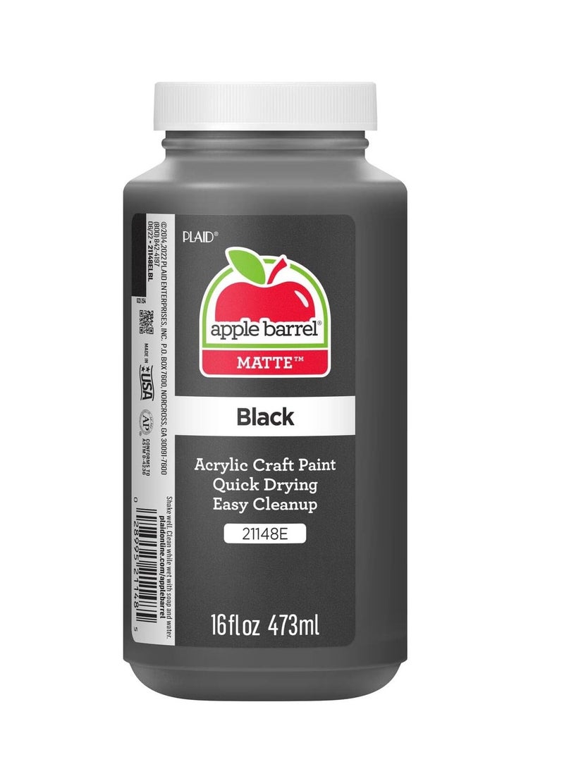 Apple Barrel Apple Barrel Acrylic Paint in Assorted Colors (16 Ounce), 21148 Black 