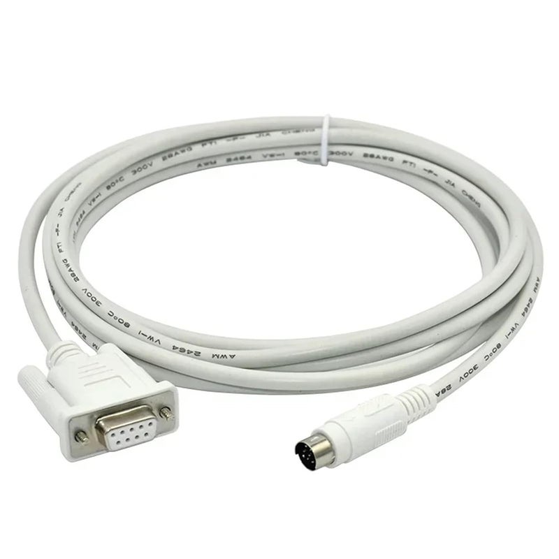 FX Programming Cable RS232 Download Line 2m White For FX0N 1N 2N 0S 1S 3U Series - Image 1