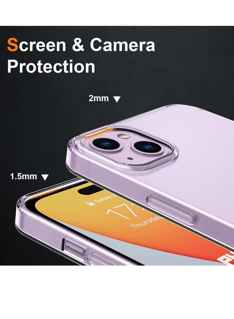 BORTONY iPhone 15 Case 6.1 Inch Anti-Yellowing Anti-Drop iPhone 15 Cover Transparent Slim Crystal Clear Anti-Scratch Protective Case for Apple iPhone 15 - Image 4