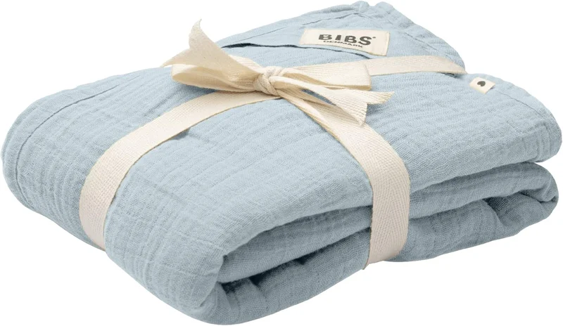 BIBS Bibs Organic Cotton Muslin Swaddle Blanket - Baby Blue
