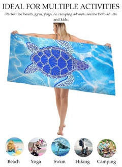 DUNISO Beach Towel, 150*70cm Microfiber Lightweight Thin Beach Towel for Adults Kids Sand Free Quick Dry Super Absorbent Large Towels for Swimming, Pool, Camping, Yoga, Workout, Traveling  - Image 3