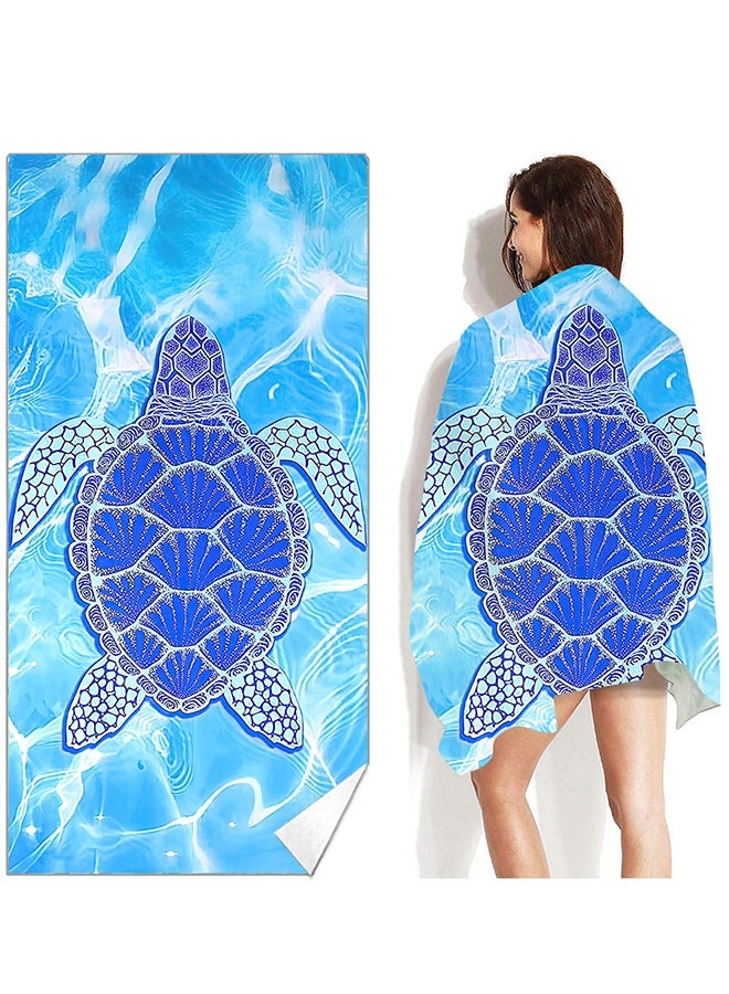 DUNISO Beach Towel, 150*70cm Microfiber Lightweight Thin Beach Towel for Adults Kids Sand Free Quick Dry Super Absorbent Large Towels for Swimming, Pool, Camping, Yoga, Workout, Traveling - Image 4