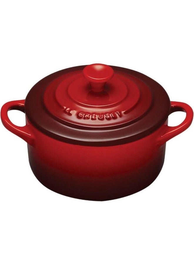 Le Creuset Le Creuset Stoneware Mini Round Cocotte, 8 oz., Cerise  - Image 1
