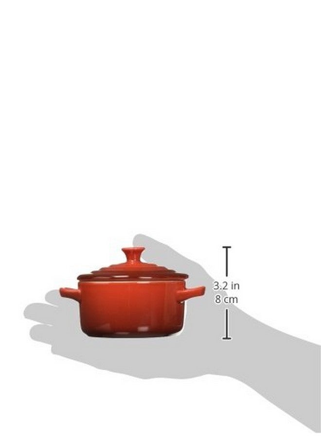 Le Creuset Le Creuset Stoneware Mini Round Cocotte, 8 oz., Cerise  - Image 3