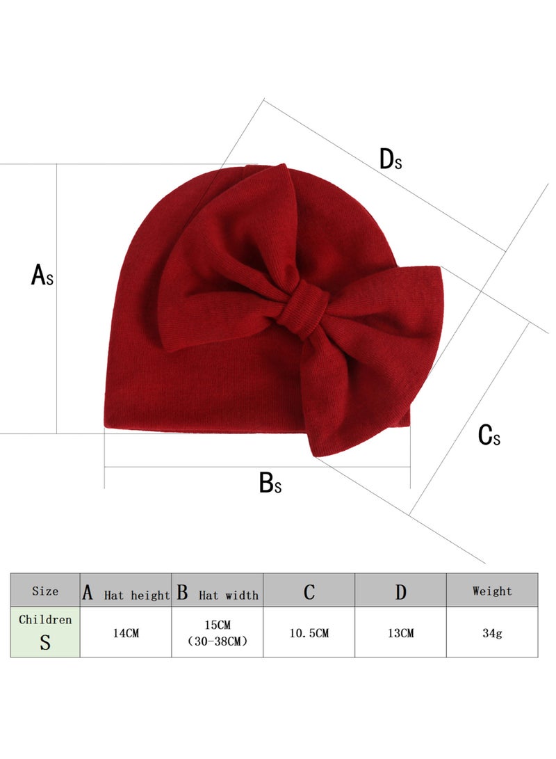 Newborn Bowtie Pullover Hat Pink  - Image 4