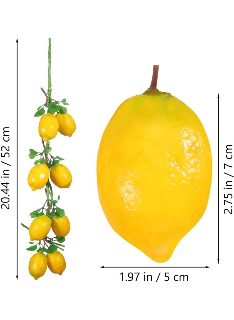 LATIFA 2pcs Hanging Artificial Lemon Branches Artificial Fruit Garland - Image 2