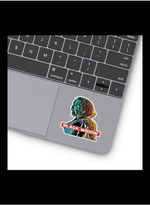 Black Widow Realistic Badge Stickers