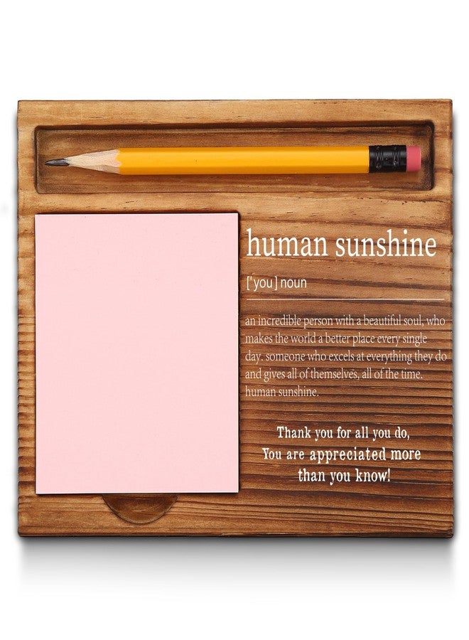 akeke Human Sunshine Gifts for Women, Coworker Leaving, Human Sunshine Sticky Note Holder, Thank You Appreciation Gifts Friends Women Men Coworkers Self-Stick Note Pad Holders GAA51 - Image 1
