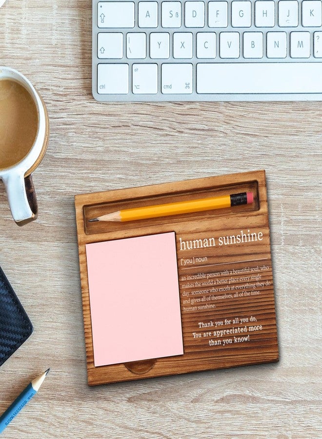 akeke Human Sunshine Gifts for Women, Coworker Leaving, Human Sunshine Sticky Note Holder, Thank You Appreciation Gifts Friends Women Men Coworkers Self-Stick Note Pad Holders GAA51 - Image 3