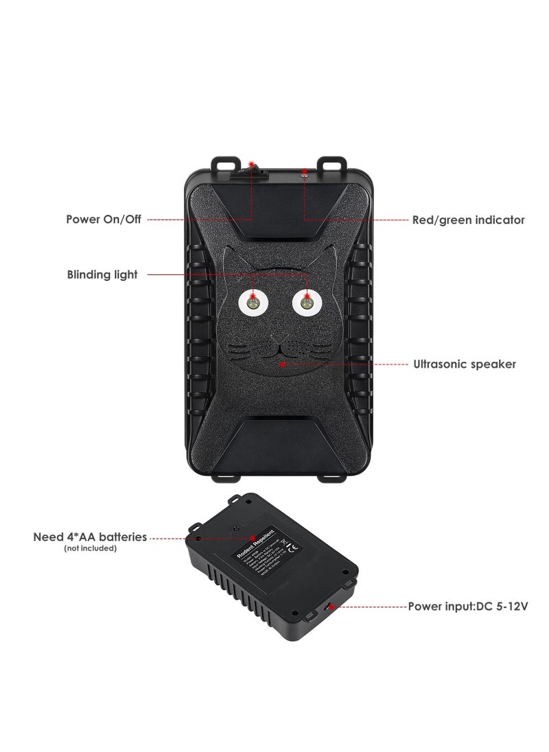 Generic - Ultrasonic Rodent Repellent for Car Engines - Battery-Powered Mouse Deterrent with LED Strobe Lights for Vehicle Protection, Effective Rodent Defense for Cars, Trucks, and RVs. - Image 1