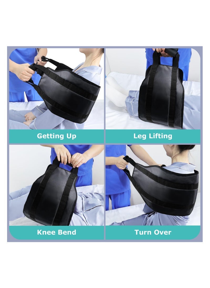 SYOSI 31.5 Inch Padded Bed Transfer Nursing Sling, Elderly Safety Lifting Aids Home Bed Assist Handle Back Lift Mobility Belt for Patient Care Nursing Transfer Sling Handle Back Lift Mobility Belt - Image 3