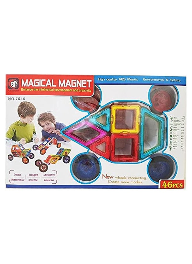 Generic - Magnetic Magnet 46 pcs-Educational magnetic building blocks plastic connector toys for kids - Image 1
