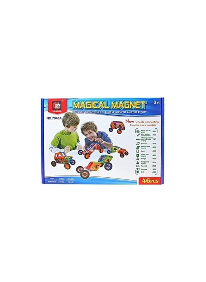 Generic - Magnetic Magnet 46 pcs-Educational magnetic building blocks plastic connector toys for kids - Image 1