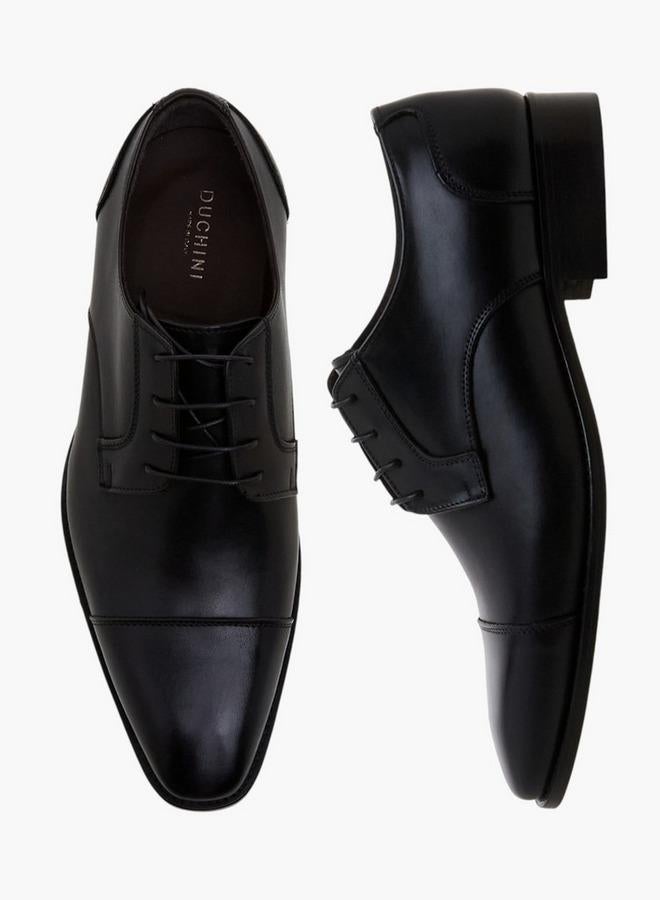 DUCHINI Men Lace-Up Leather Derby Shoes - Image 3