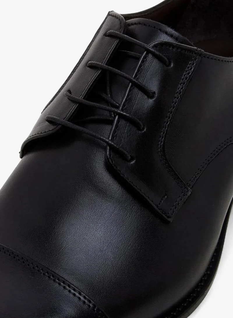 DUCHINI BLACK Men Lace-Up Leather Derby Shoes for Men | Best Price UAE