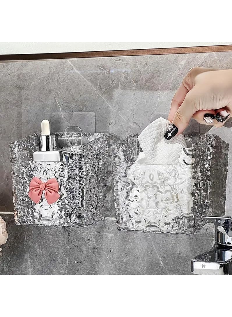 Clear acrylic organizer. Its modern design makes your makeup corner or bathroom more organized and elegant. Stylish and modern shape. Multi-use for makeup tools or toothbrushes. - Image 4