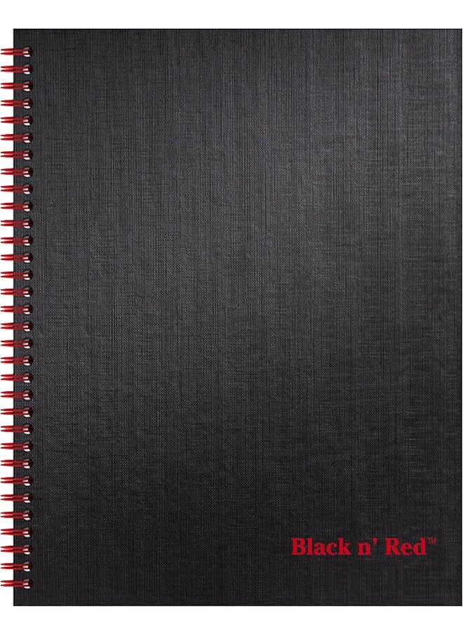 Black n' Red - Notebook Hardcover Premium Optik Paper Scribzee App Compatible Environmentally Friendly Durable Spiral Binding 28 Cm X 20.32 Cm 70 Double Sided Ruled Sheets 1 Count K67030 - Image 1
