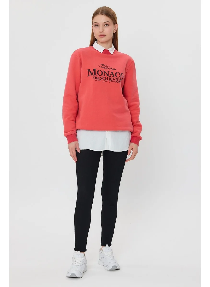 الكسندر جاردي Alexandergardı Polar Fleece Inside Printed Detail SWEATSHIRT(E24-00174)