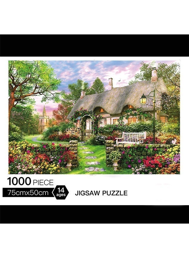 Jigsaw Puzzles 1000 Pieces for Adults Mini Puzzles Micro Pieces Challenging Difficult Puzzles Christmas Birthday Gift Game Toys Mountain Hut - Image 2