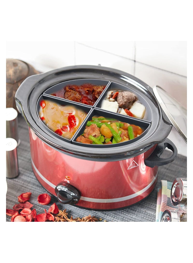 KASTWAVE Slow Cooker Divider Liner fit 6QT, Reusable and Leakproof Silicone Divider, Dishwasher Safe Cooking Liner for 6 Quart Pot, Grey - Image 5