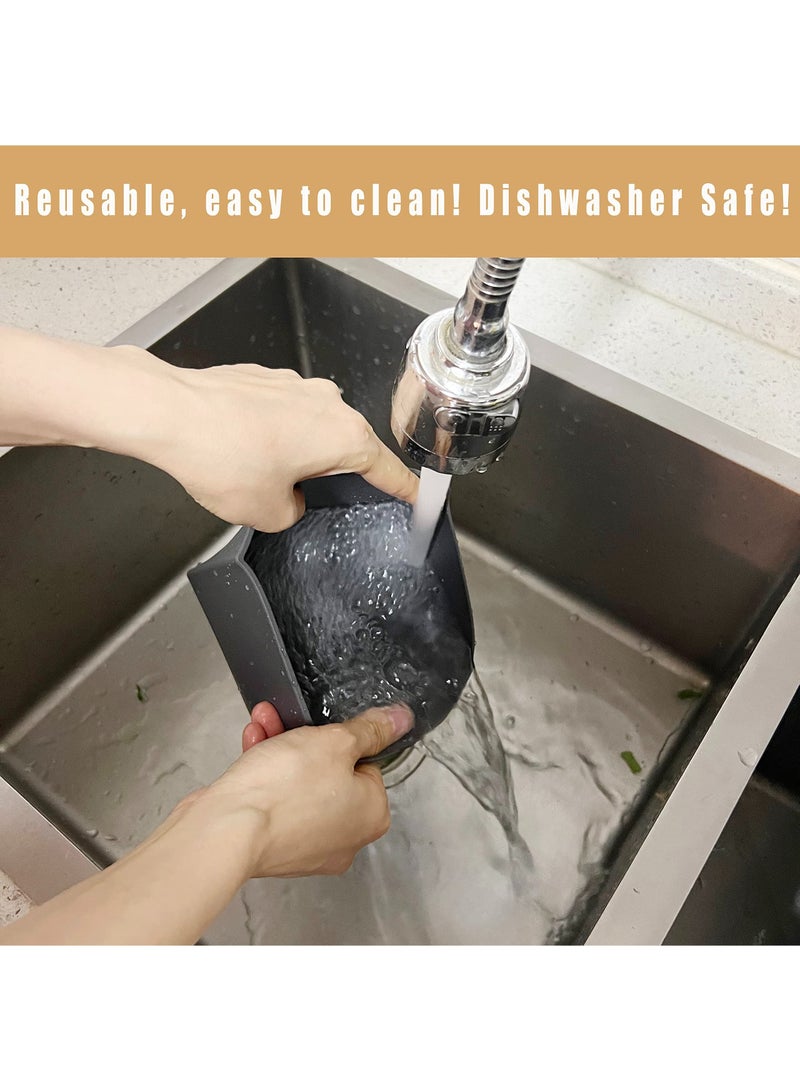 KASTWAVE Slow Cooker Divider Liner fit 6QT, Reusable and Leakproof Silicone Divider, Dishwasher Safe Cooking Liner for 6 Quart Pot, Grey - Image 4