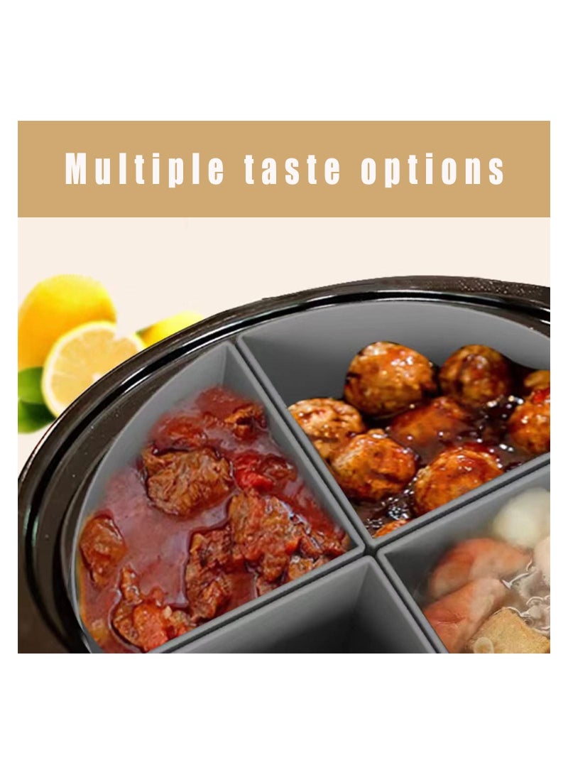 KASTWAVE Slow Cooker Divider Liner fit 6QT, Reusable and Leakproof Silicone Divider, Dishwasher Safe Cooking Liner for 6 Quart Pot, Grey - Image 3
