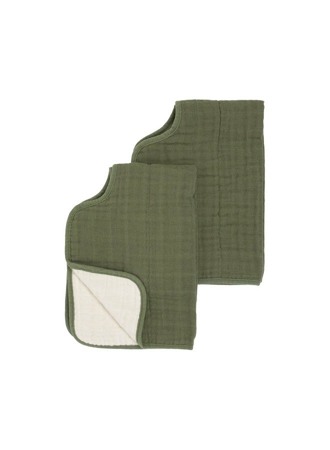 ليتل يونيكورن قطعة قماش تجشؤ فاخرة فائقة الامتصاص بتصميم وحيد القرن الصغير، قطعتان | ناعمة على بشرة الطفل | مقاس أكبر | تصميم مريح | طقم من قطعتين (لون السرخس) - Image 2