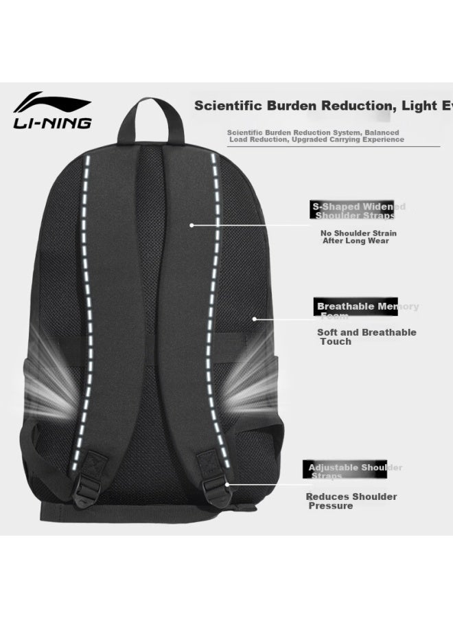Li-ning Large Capacity Backpack For Boys And Girls Junior High School Students Sports Outdoor Casual High School College Travel Bag - Image 4