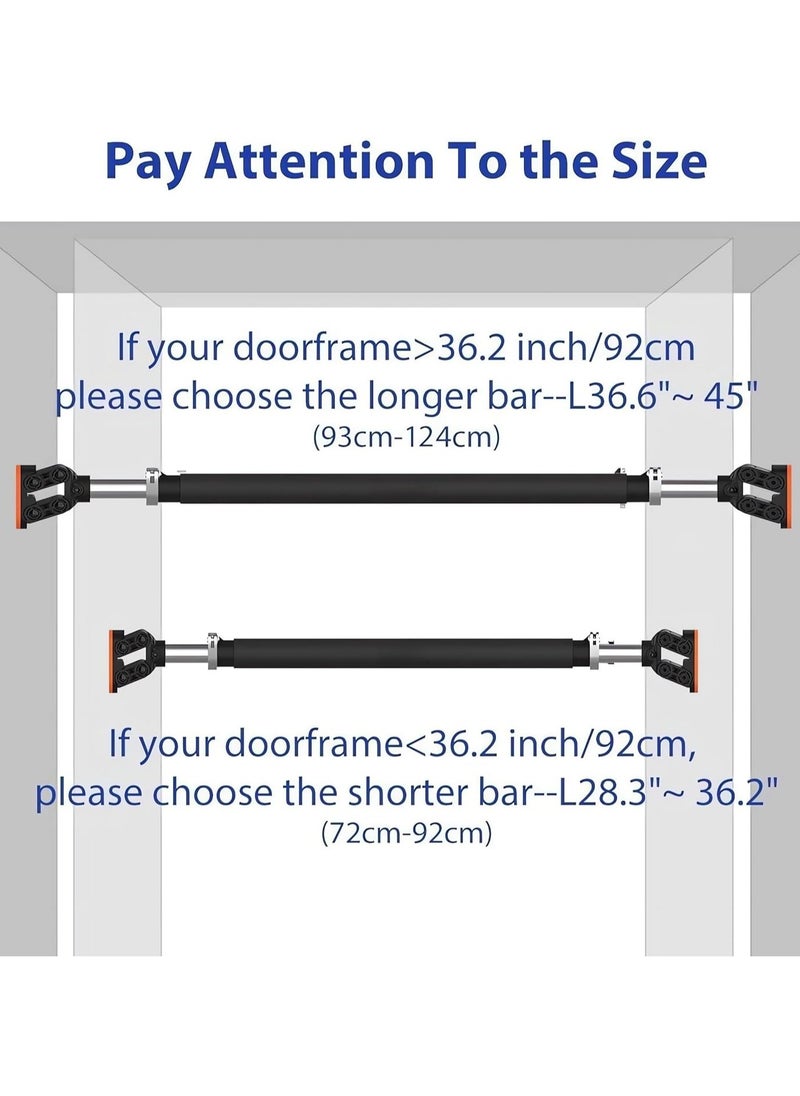 Maston - Fitness Pull Up Bar Door Way Chin Up And Pull Up Bar Direct Installation Does Not Require Punching Adjustable Width Workout Bars For Home Gym Exercise Fitness-92Cm - Image 1