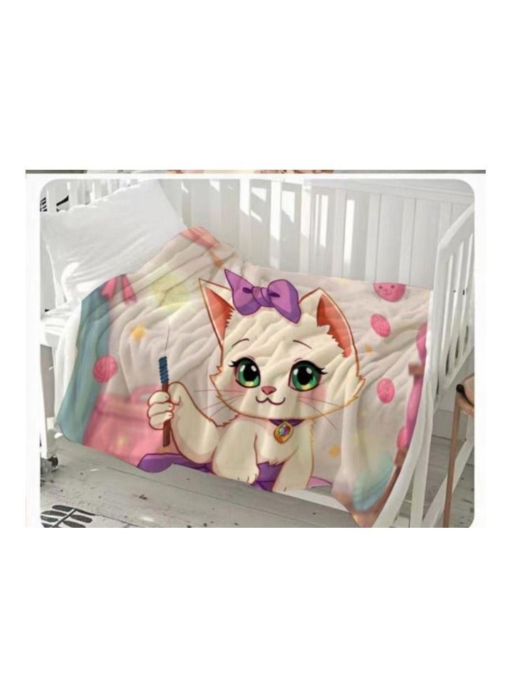 general Children's or student cartoon flannel thin blanket (warm and comfortable, suitable for sleep, games) 100cm*150cm - 1039 - Image 3