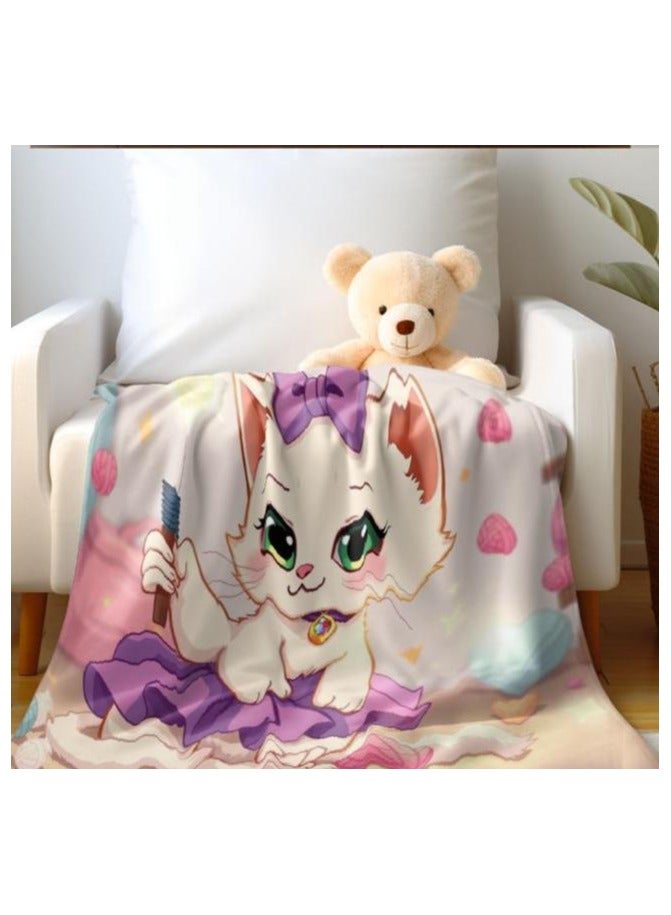 general Children's or student cartoon flannel thin blanket (warm and comfortable, suitable for sleep, games) 100cm*150cm - 1039 - Image 5
