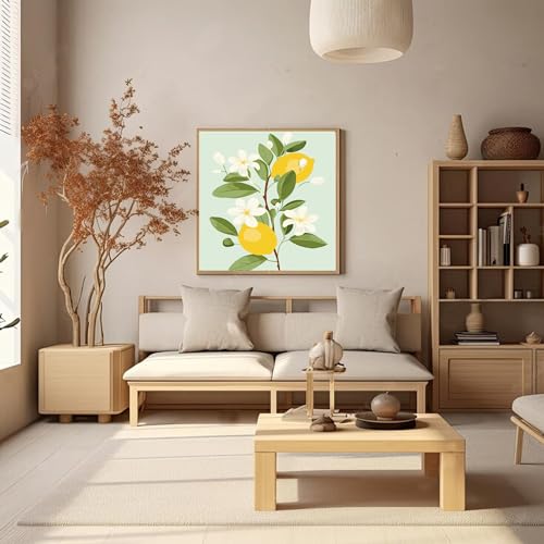cupmod 2 Pack Framed Paint by Numbers Kit for Kids,Easy Acrylic Paint by Numbers Kits on Canvas,Fruit Oil Painting Paint by Number for Adults Beginners for Home Wall Decor (8x8inch) - Image 3