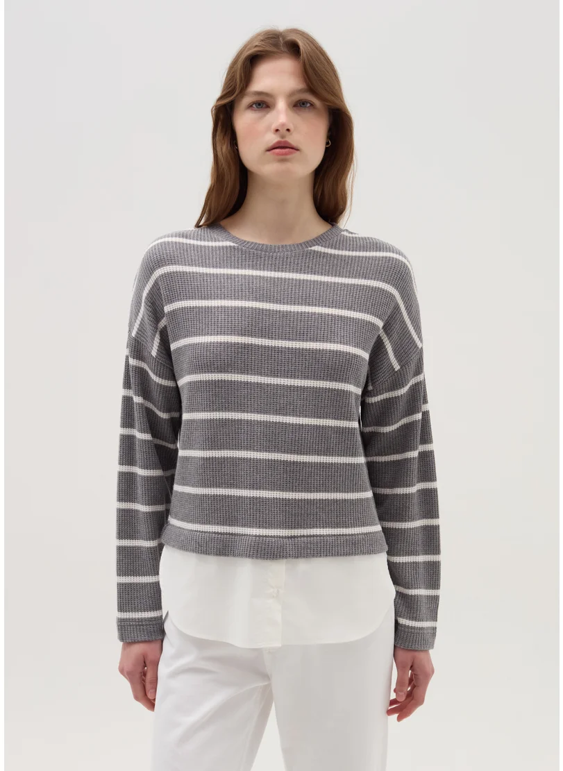 Ovs Long-sleeved T-shirt with micro waffle weave