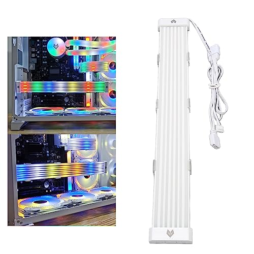 Zunate Power Supply Sleeved Cable, ARGB GPU Power Supply Cable, Customization 24 Pin ATX RGB Cable Extension Kit, 5V 3Pin Synchronized PSU Cable for RGB Software - Image 2