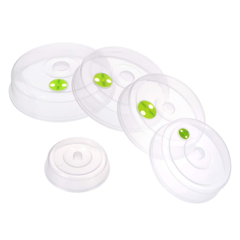 Set of 5 Microwave Plate Covers with Adjustable Steam Vents Microwave Splatter Covers Mixed Sizes for Large Small Food Plates Bowls