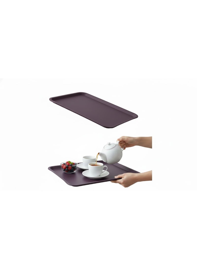 favilla 3-Piece Serving Tray Set - Assorted Sizes - For easy serving of food and drinks. Stain and scratch resistant, easy to clean, lightweight, suitable for everyday indoor and outdoor use, convenient design for carrying and use with trolleys. - Multicolored - Image 4
