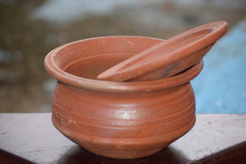 TILLAGE-Clay/Terracotta Exclusive Range Unglazed Clay Pot For Cooking & Serving with Lid (500ml) pack of 4 - Image 3