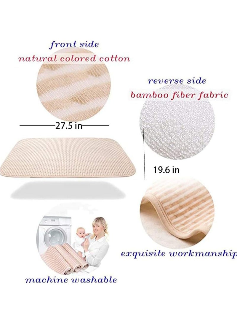 Flushrenic Baby Bed Pad, 27.5"x19.6" Reusable Washable Waterproof Baby Potty Training Mattress Pee Pads Sheet Protector Kids, Exclusive No-Slip - Image 2