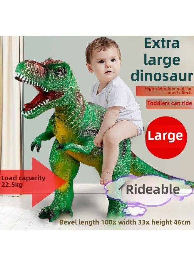 null - Soft Dinosaur Toy Large Size Simulation Tyrannosaurus Rex Triceratops Dinosaur Animal Model 3 Boys 6 Years Old Children Toy-Color:One Meter Red Tyrannosaurus Rex-Specifications:498 Function Light - Image 1