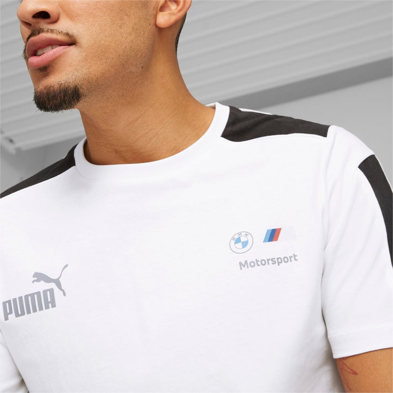 PUMA BMW M Motorsport MT7 Mens White T-shirt - Image 3