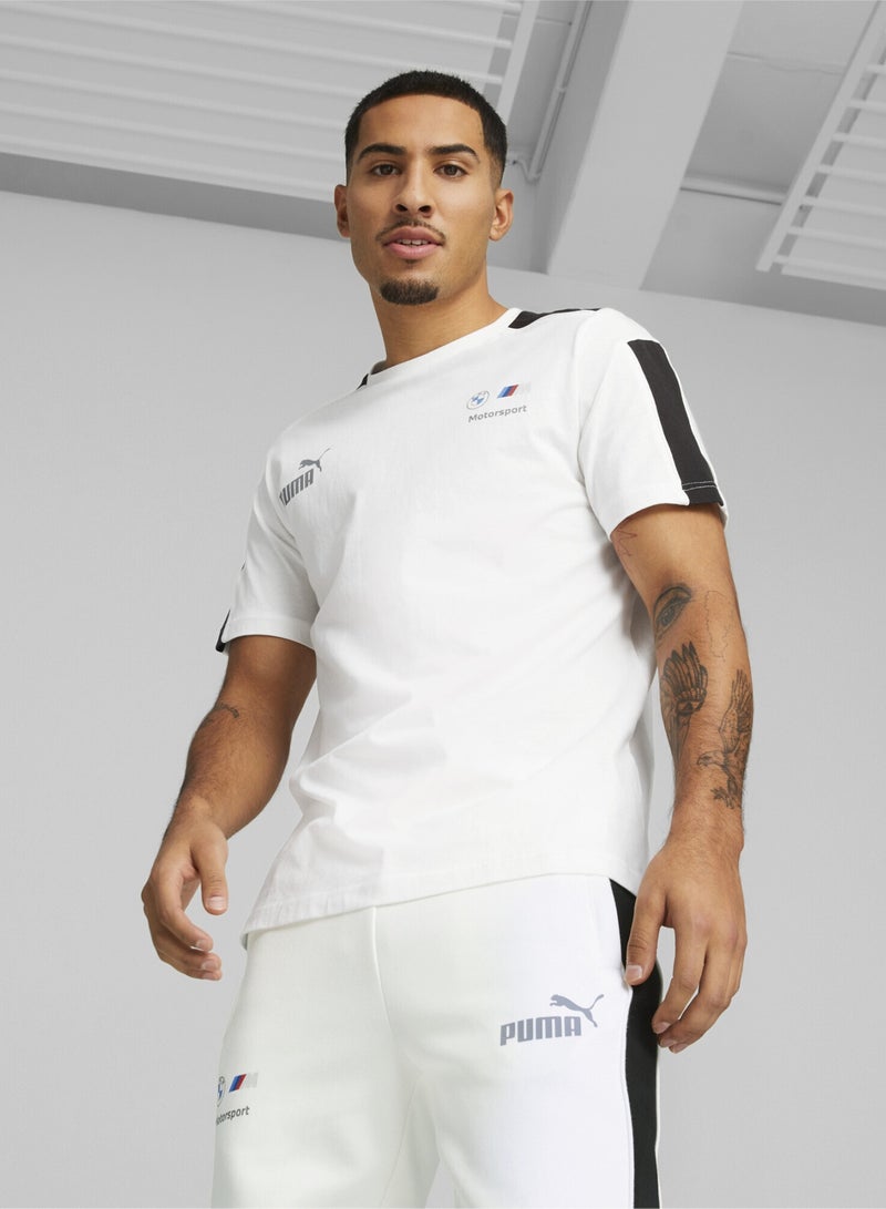 PUMA BMW M Motorsport MT7 Mens White T-shirt - Image 1