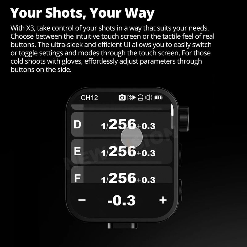 X3 Godox X3-n Wireless Flash Trigger Transmitter 2.4g, TTL HSS with Touch Oled Screen for Nikon - Image 5