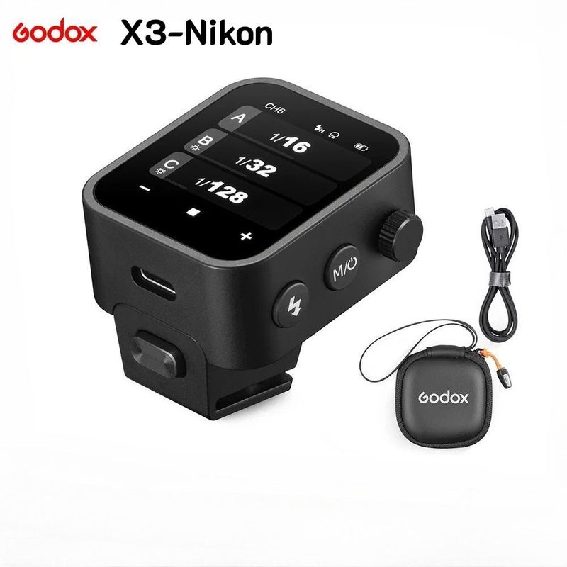 X3 Godox X3-n Wireless Flash Trigger Transmitter 2.4g, TTL HSS with Touch Oled Screen for Nikon - Image 1