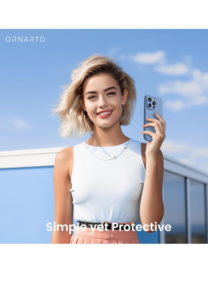 ELTRAZONE Compatible with iPhone 15 Pro Max Case Shockproof with 2pcs Screen Protectors, Waterproof Liquid Silicone Rubber Full Cover Protective Case for iPhone 15 Pro Max 6.7 inch-French Blue - Image 4