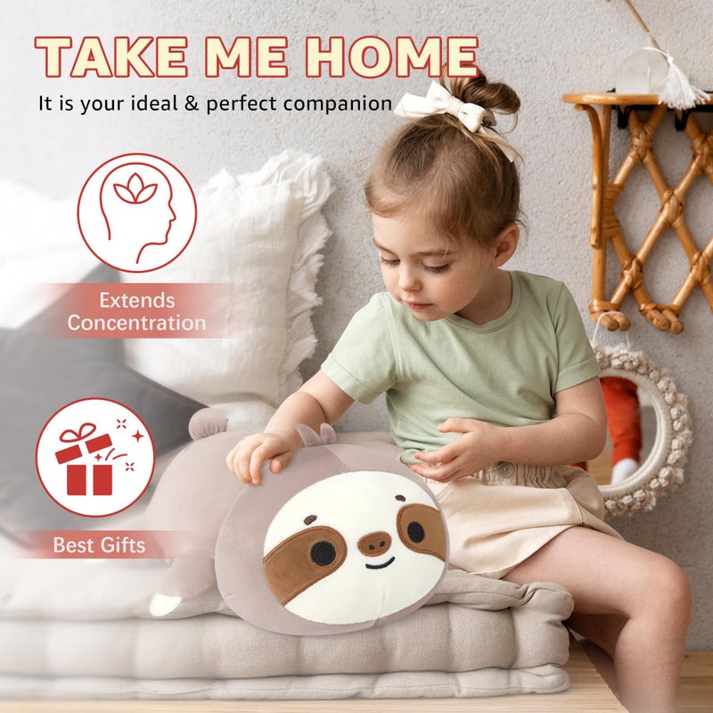 Onsoyours Original Weighted Sloth Plush, Cute 13.8"|1.8 Pound Hugging Sloth Weighted Stuffed Animal, Soft Collectible Plushies Pillow Toy Gift for Kids & Adults - Image 4